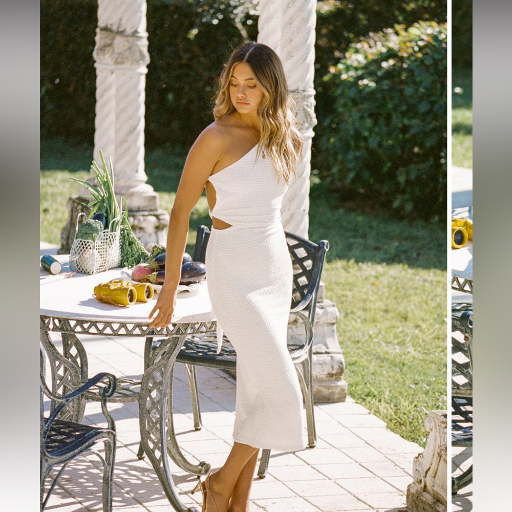 Sabo Skirt Cutout dress in white
